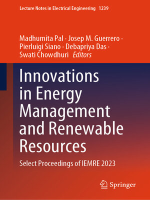 cover image of Innovations in Energy Management and Renewable Resources